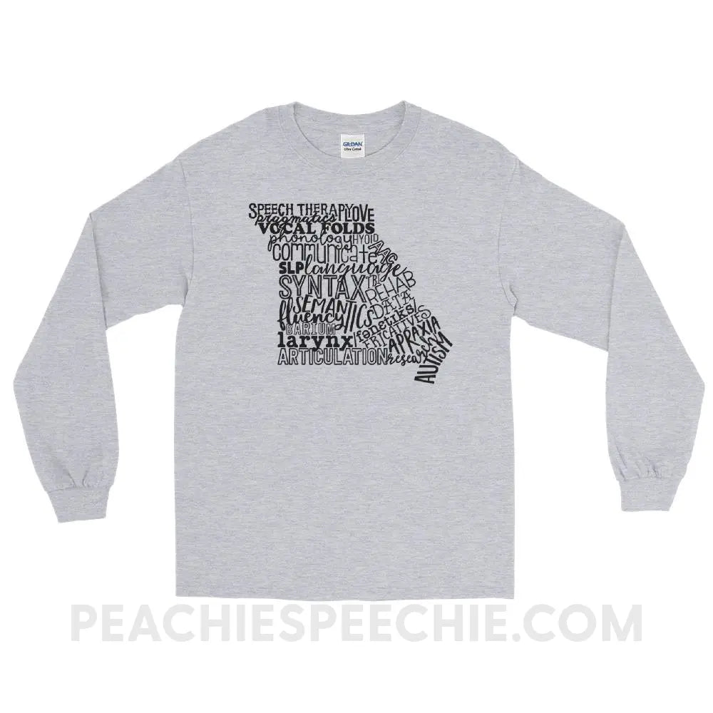 Missouri SLP Long Sleeve Tee - Sport Grey / S - T-Shirts & Tops peachiespeechie.com