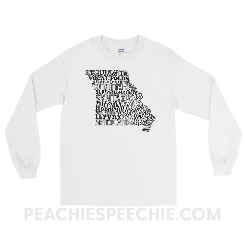 Missouri SLP Long Sleeve Tee - White / S - T-Shirts & Tops peachiespeechie.com