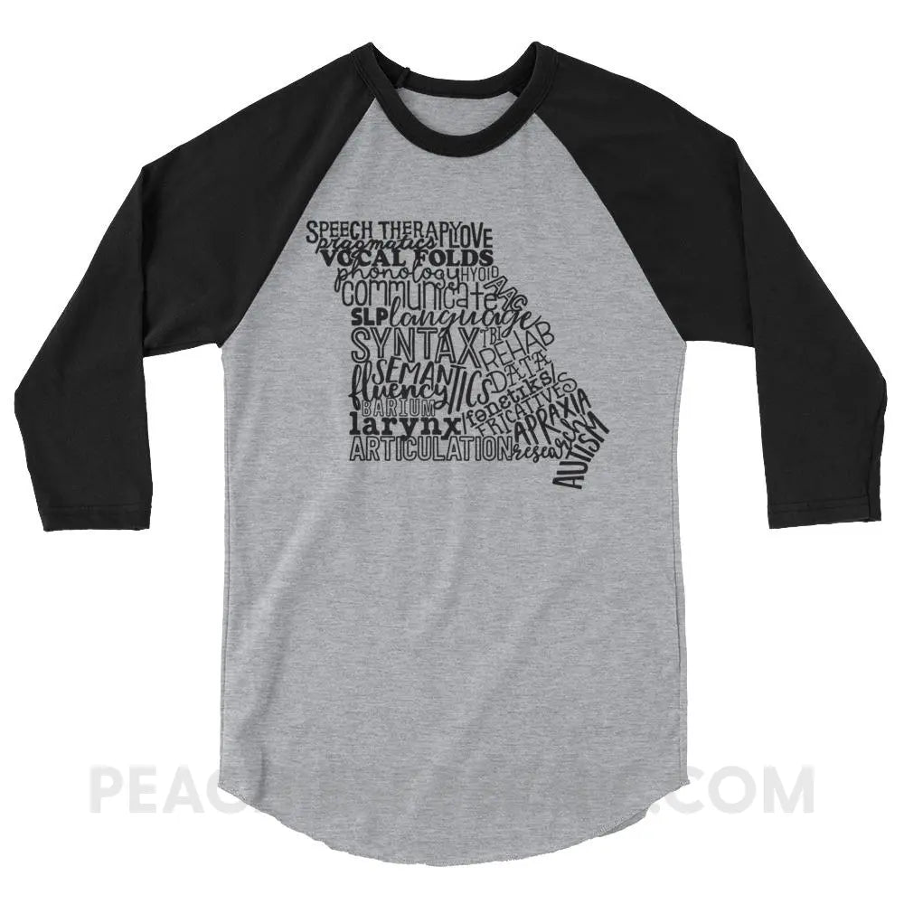 Missouri SLP Baseball Tee - Heather Grey/Black / XS T-Shirts & Tops peachiespeechie.com