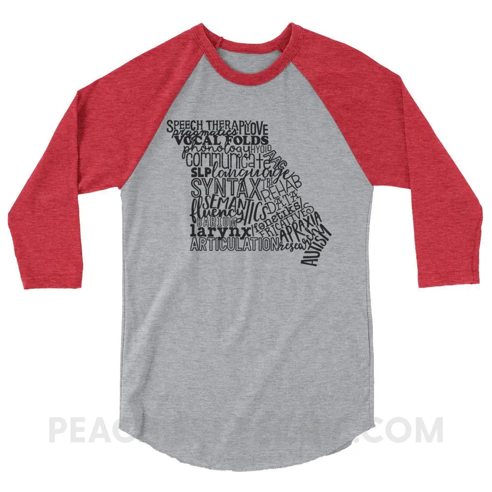 Missouri SLP Baseball Tee - Heather Grey/Heather Red / XS T-Shirts & Tops peachiespeechie.com