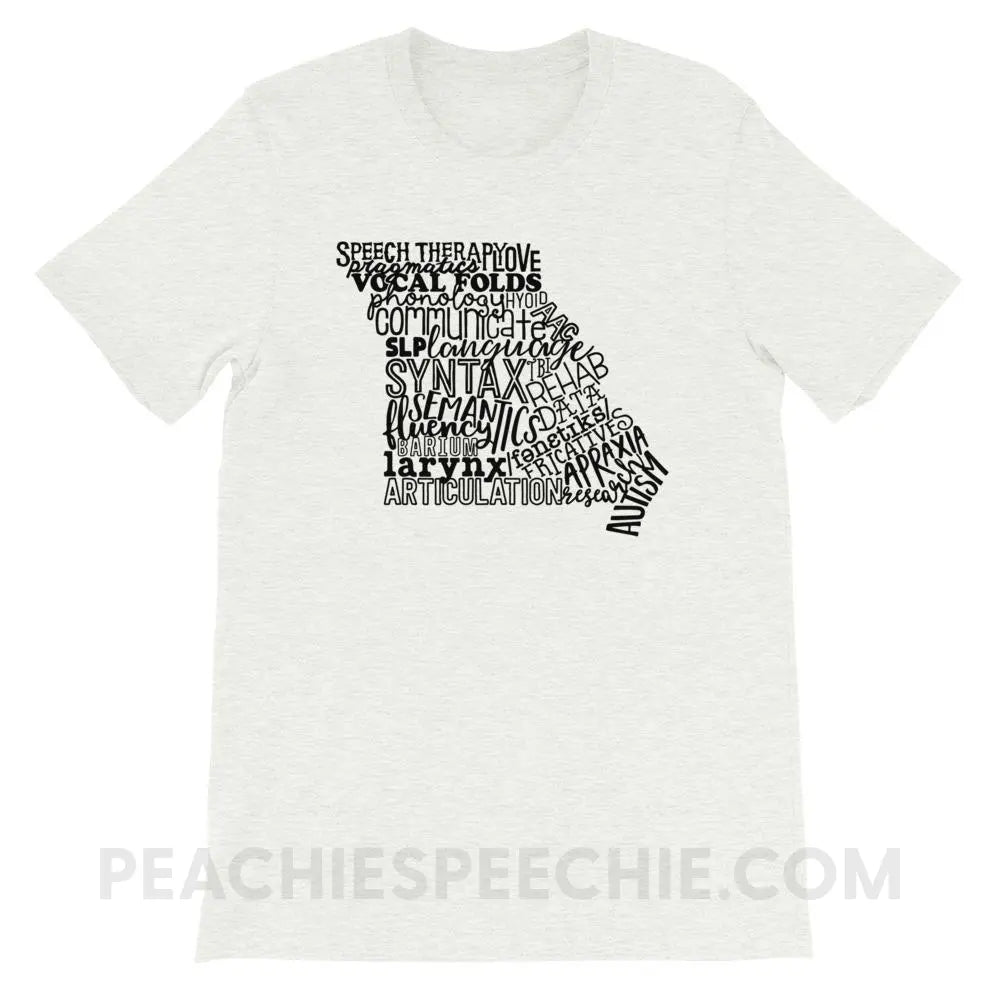 Missouri SLP Premium Soft Tee - Ash / S - T-Shirts & Tops peachiespeechie.com