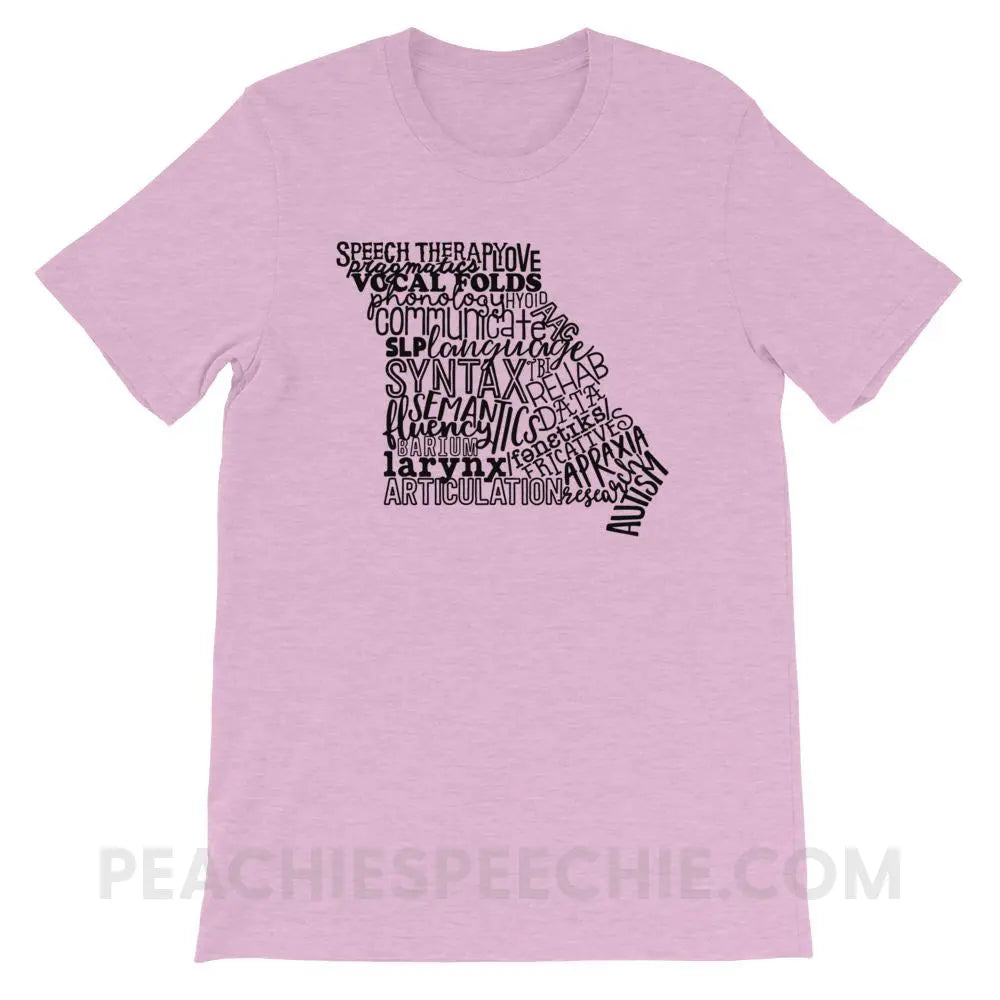 Missouri SLP Premium Soft Tee - Heather Prism Lilac / XS - T-Shirts & Tops peachiespeechie.com