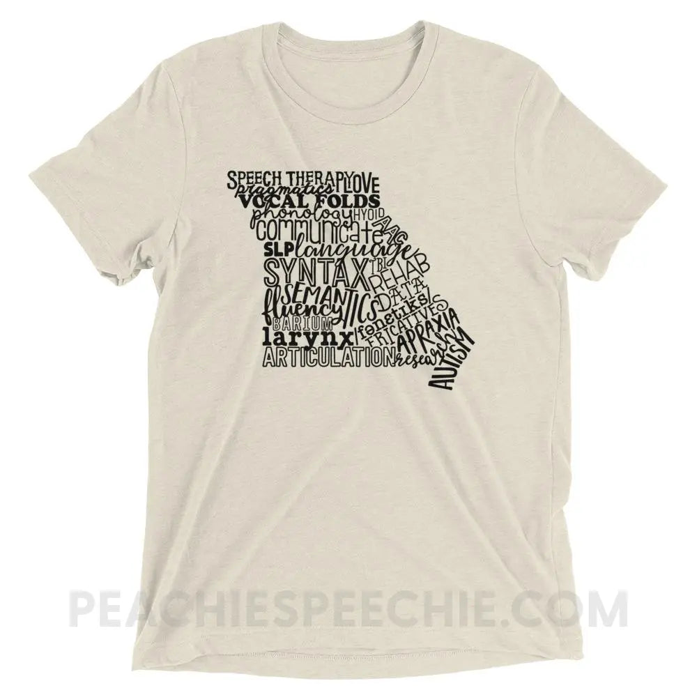 Missouri SLP Tri-Blend Tee - Oatmeal Triblend / XS - T-Shirts & Tops peachiespeechie.com