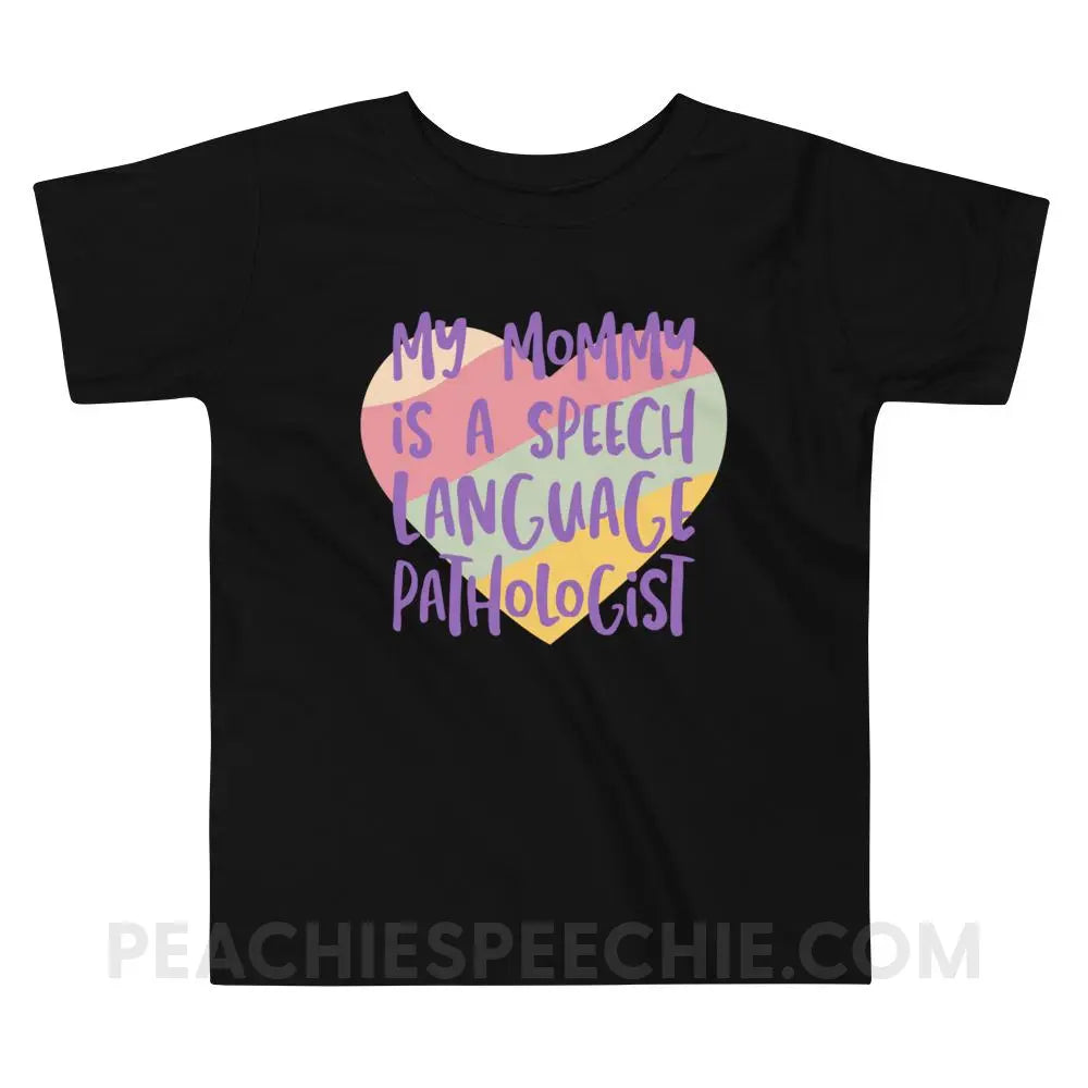 My Mommy is a Speech Language Pathologist Toddler Shirt - Black / 2T - Youth & Baby peachiespeechie.com