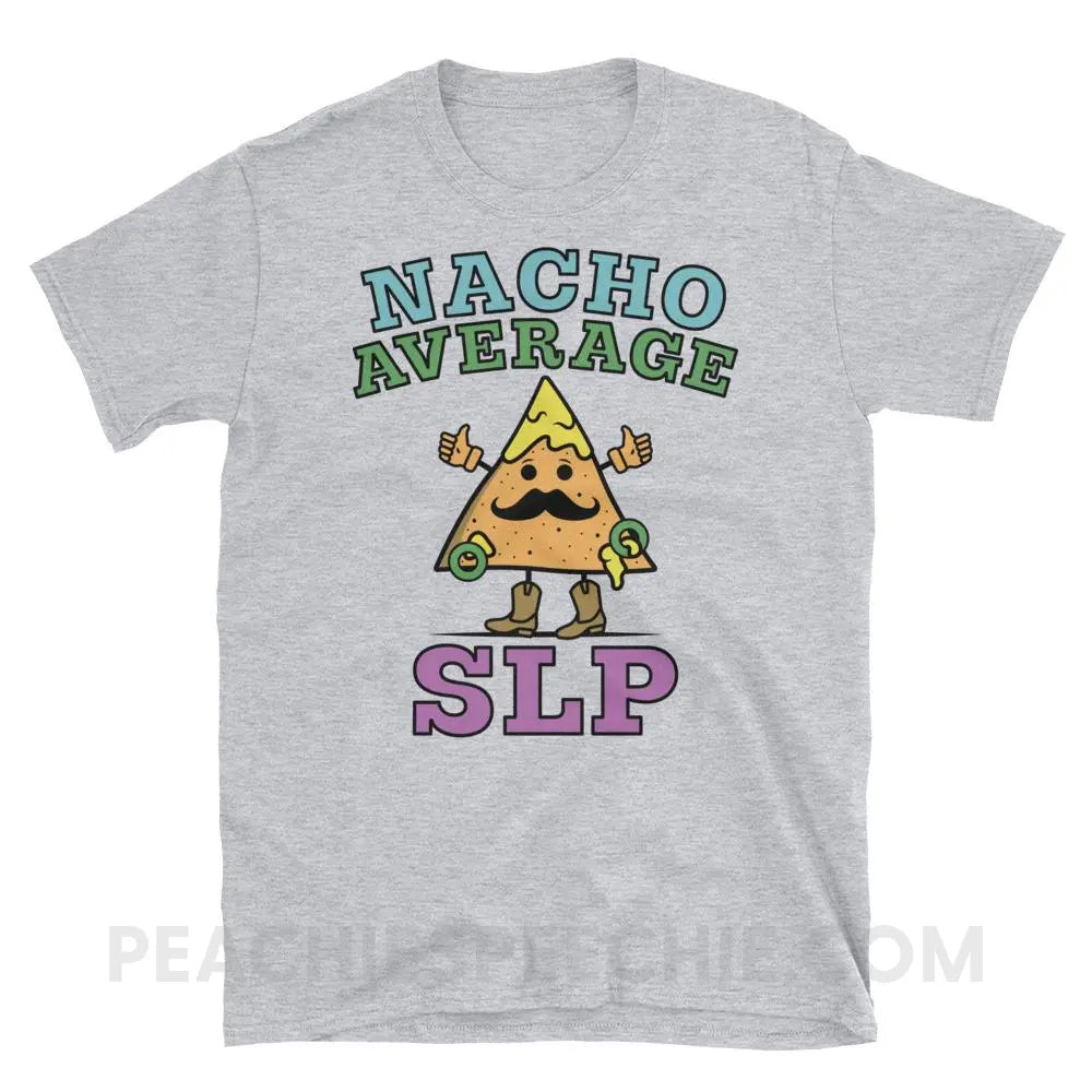 Nacho Average SLP Classic Tee - Sport Grey / S - T-Shirts & Tops peachiespeechie.com