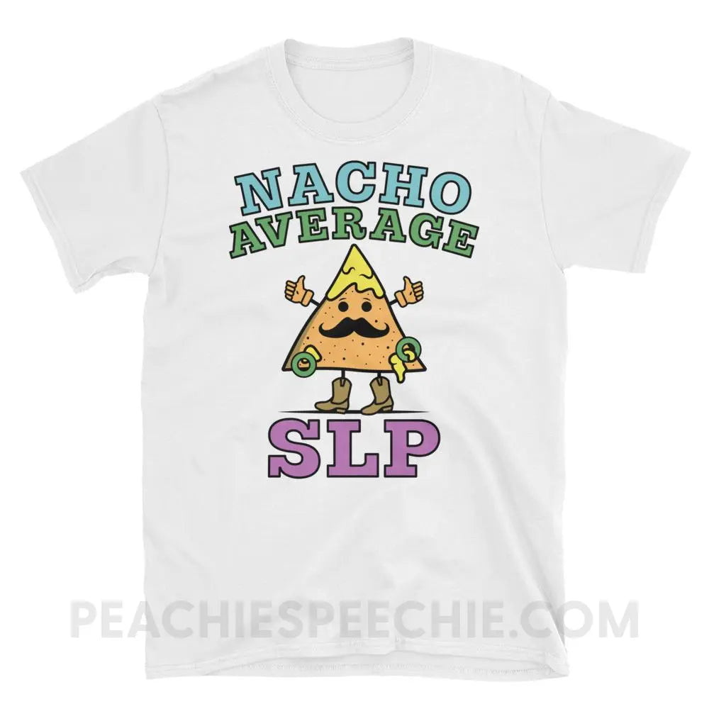 Nacho Average SLP Classic Tee - White / S - T-Shirts & Tops peachiespeechie.com
