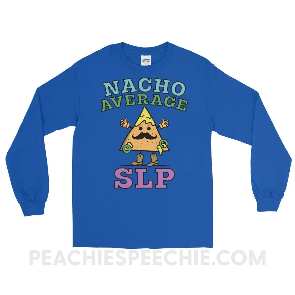 Nacho Average SLP Long Sleeve Tee - Royal / S - T-Shirts & Tops peachiespeechie.com