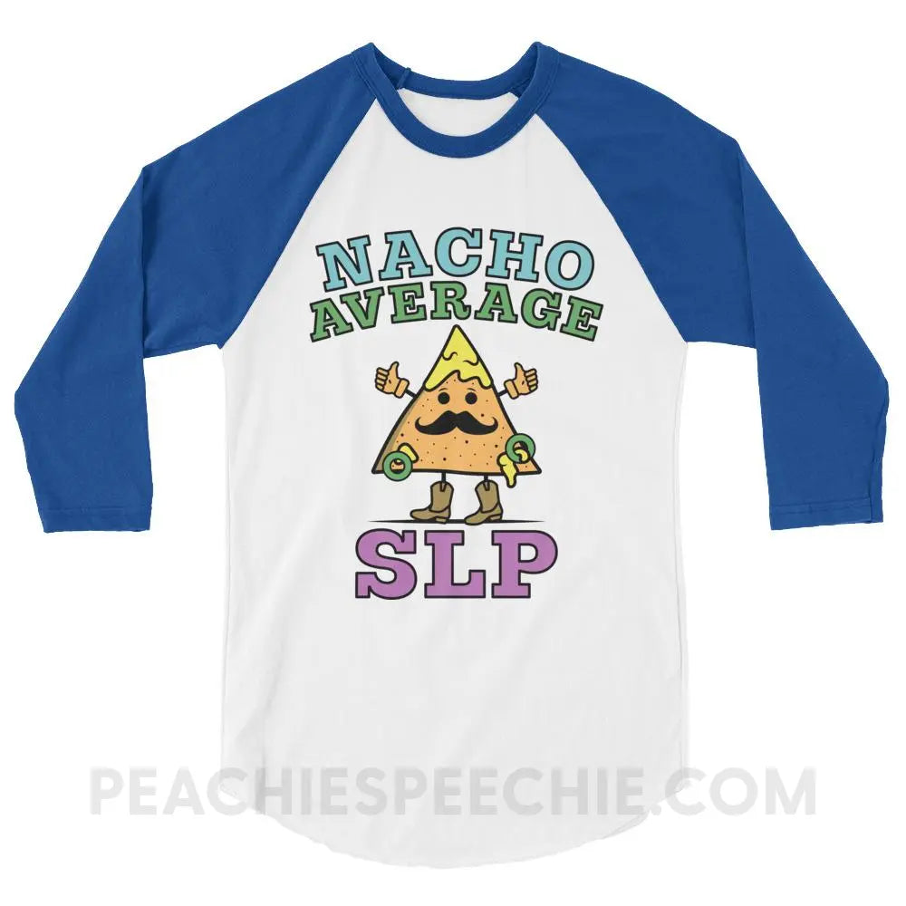 Nacho Average SLP Baseball Tee - T-Shirts & Tops peachiespeechie.com
