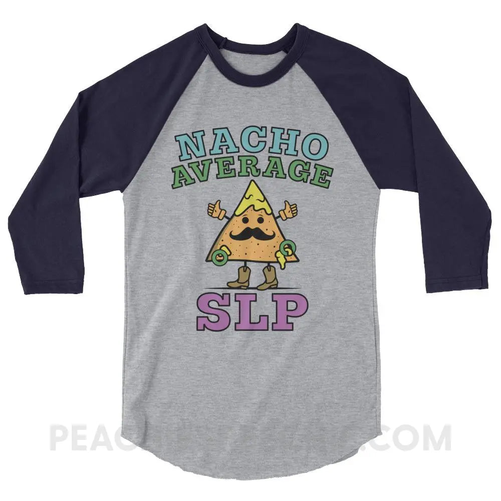 Nacho Average SLP Baseball Tee - T-Shirts & Tops peachiespeechie.com