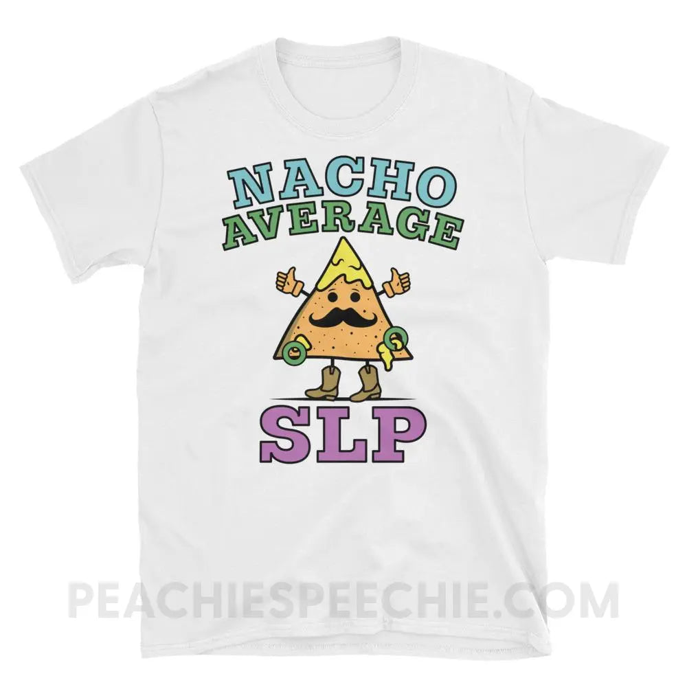 Nacho Average SLP Classic Tee - White / S - T-Shirts & Tops peachiespeechie.com