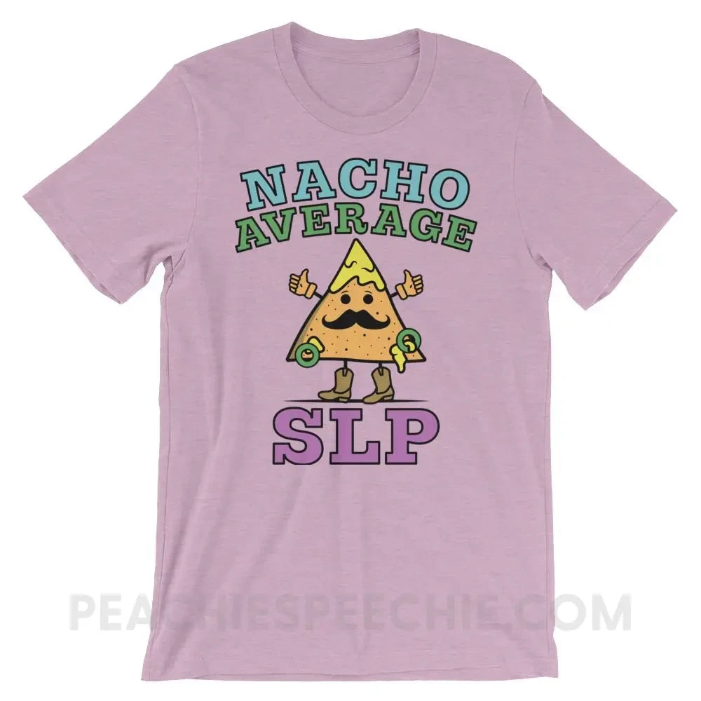 Nacho Average SLP Premium Soft Tee - Heather Prism Lilac / XS - T-Shirts & Tops peachiespeechie.com