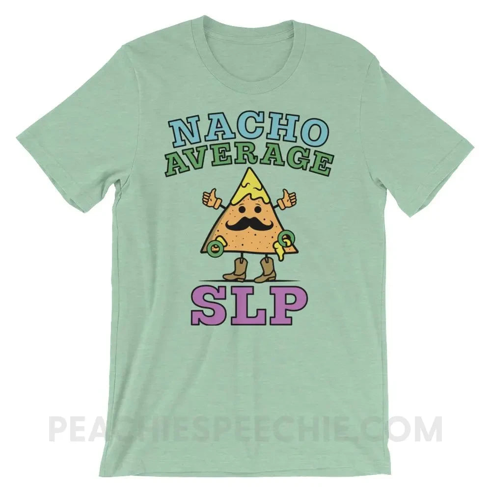 Nacho Average SLP Premium Soft Tee - Heather Prism Mint / XS - T-Shirts & Tops peachiespeechie.com