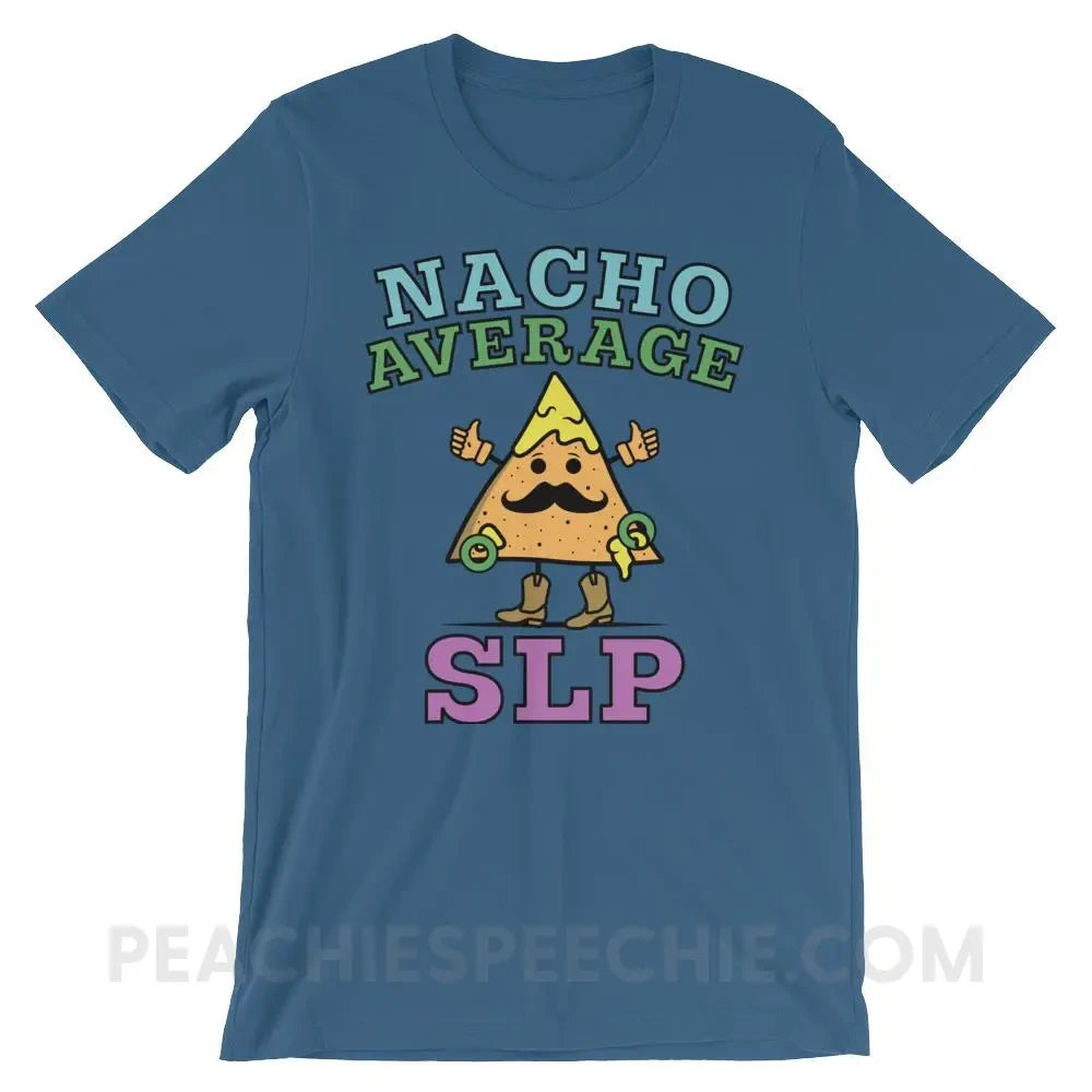 Nacho Average SLP Premium Soft Tee - Steel Blue / S - T-Shirts & Tops peachiespeechie.com
