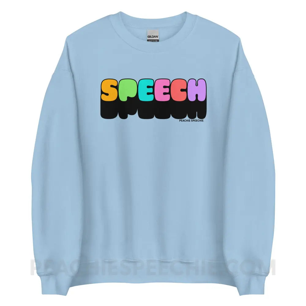 Neon Pop Speech Classic Sweatshirt - Light Blue / S - peachiespeechie.com