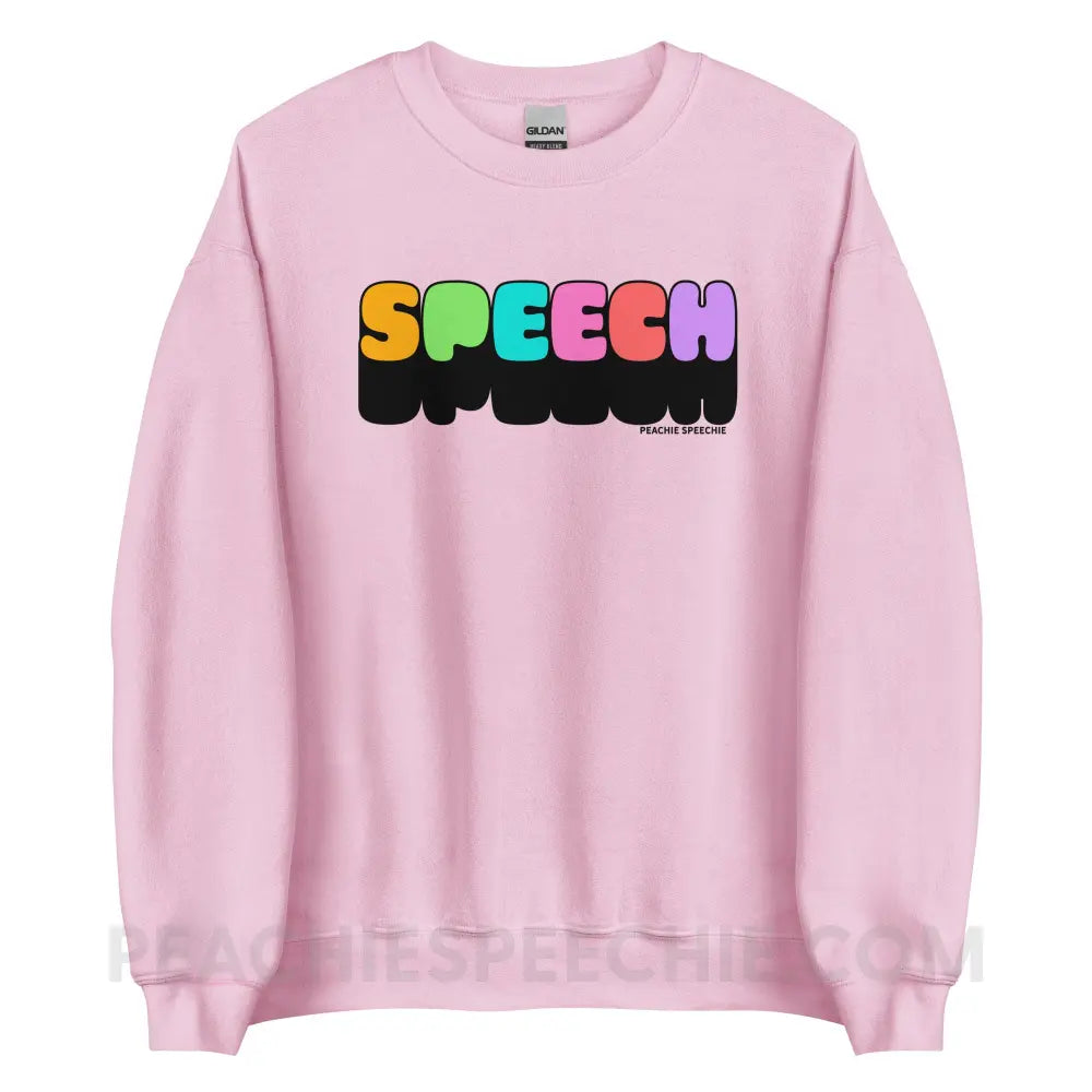 Neon Pop Speech Classic Sweatshirt - Light Pink / S - peachiespeechie.com