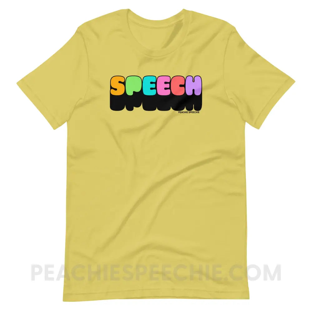 Neon Pop Speech Premium Soft Tee - peachiespeechie.com