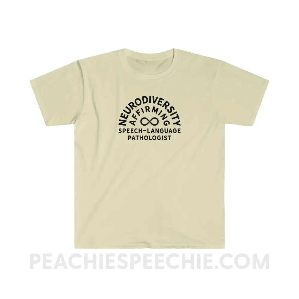 Neurodiversity Affirming SLP Classic Tee - Natural / S - T-Shirt peachiespeechie.com