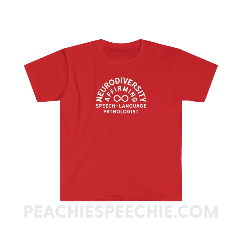Neurodiversity Affirming SLP Classic Tee - Red / S - T-Shirt peachiespeechie.com