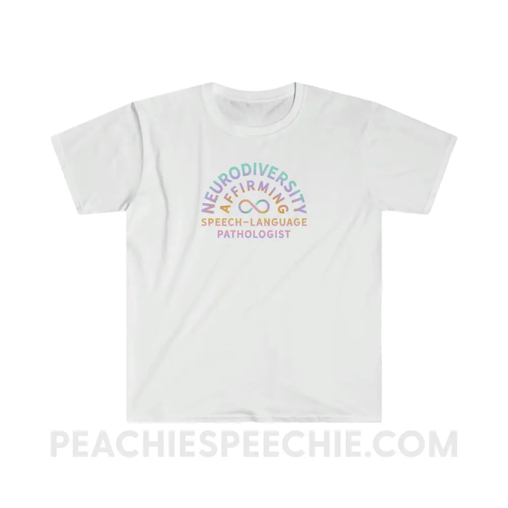 Neurodiversity Affirming SLP Classic Tee - White / S - T-Shirt peachiespeechie.com