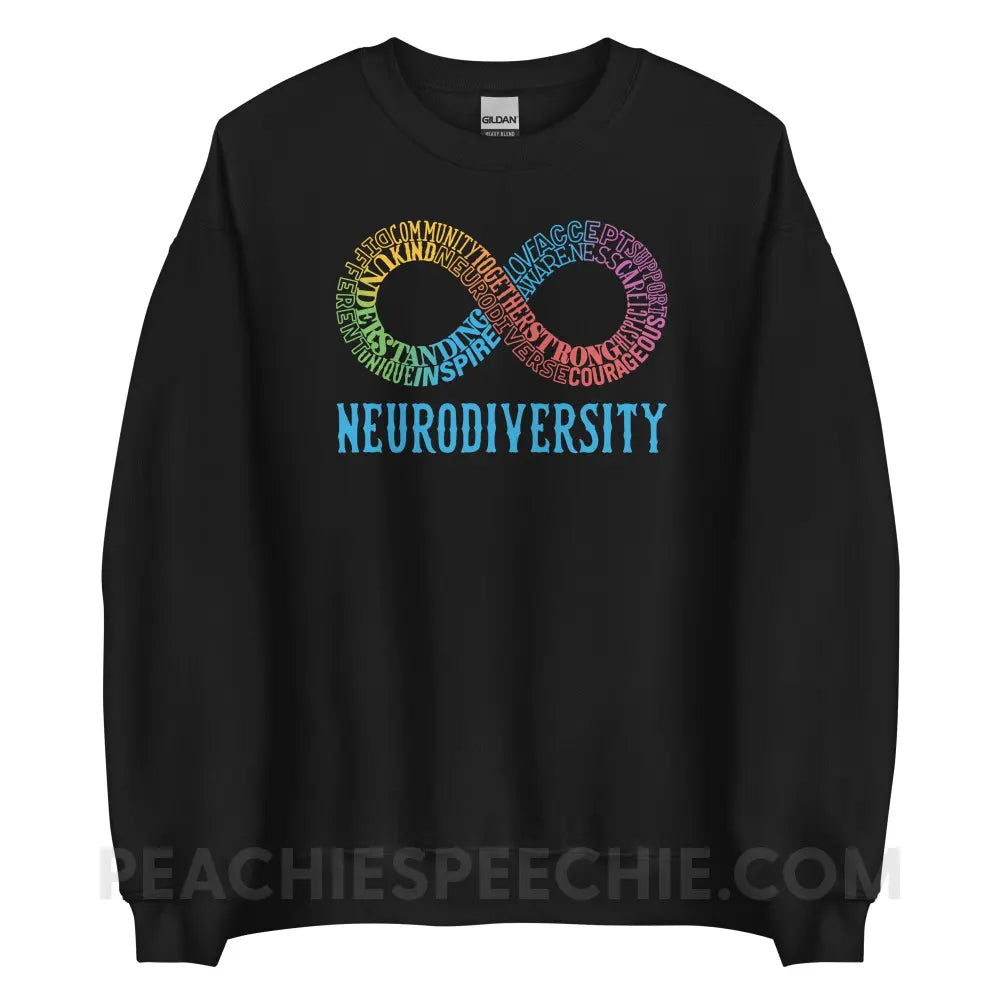 Neurodiversity Classic Sweatshirt - Black / S peachiespeechie.com