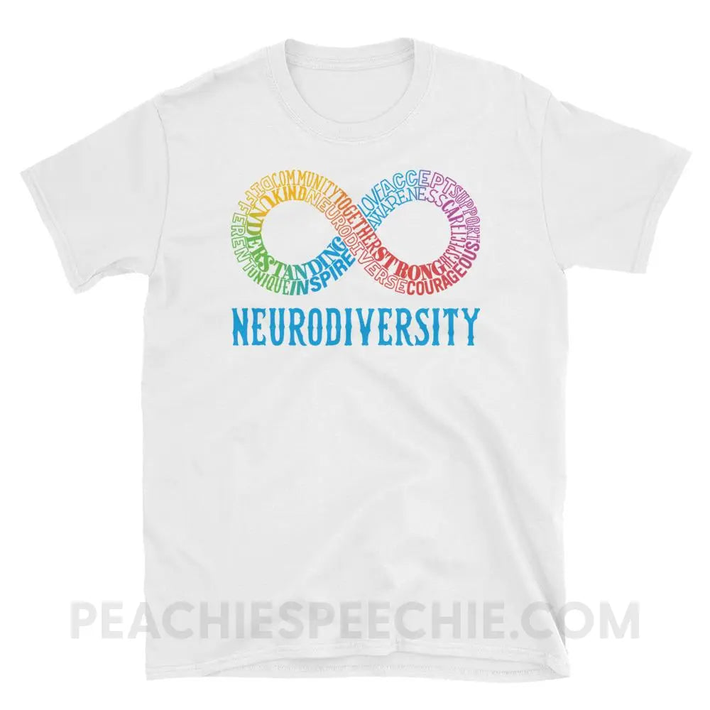 Neurodiversity Classic Tee - White / S T - Shirts & Tops peachiespeechie.com