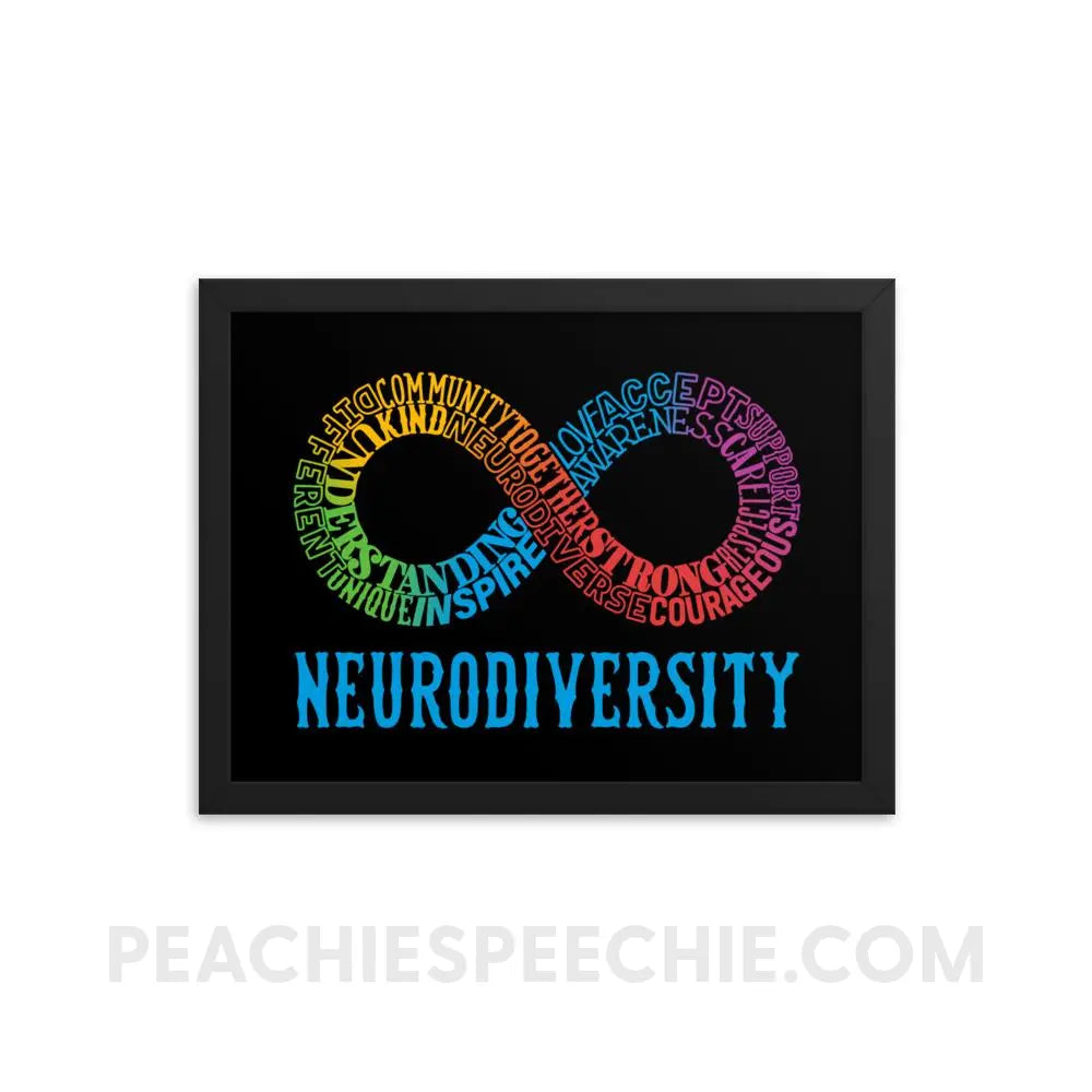 Neurodiversity Framed Poster - 12×16 - Posters peachiespeechie.com