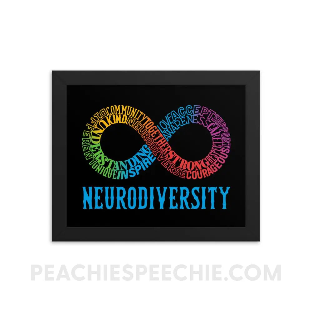 Neurodiversity Framed Poster - 8×10 - Posters peachiespeechie.com