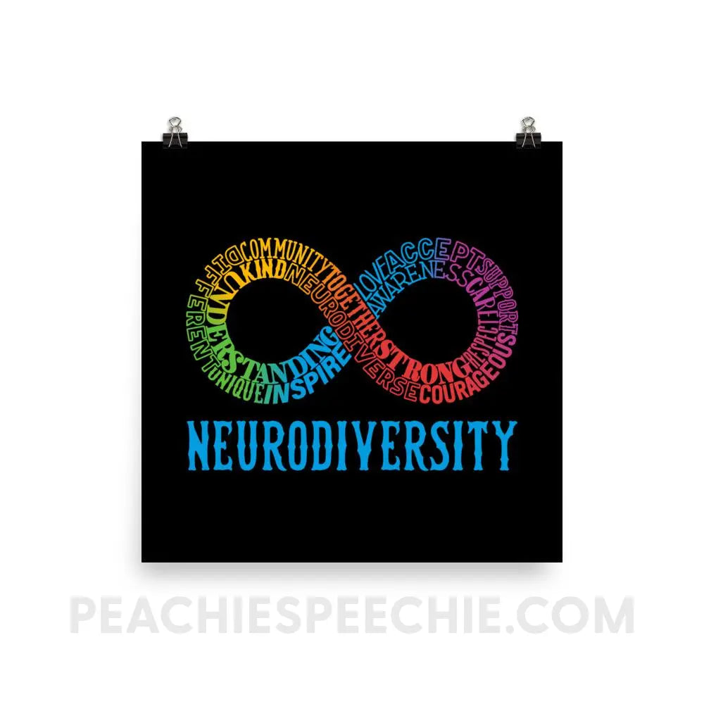 Neurodiversity Poster - 12×12 Posters peachiespeechie.com