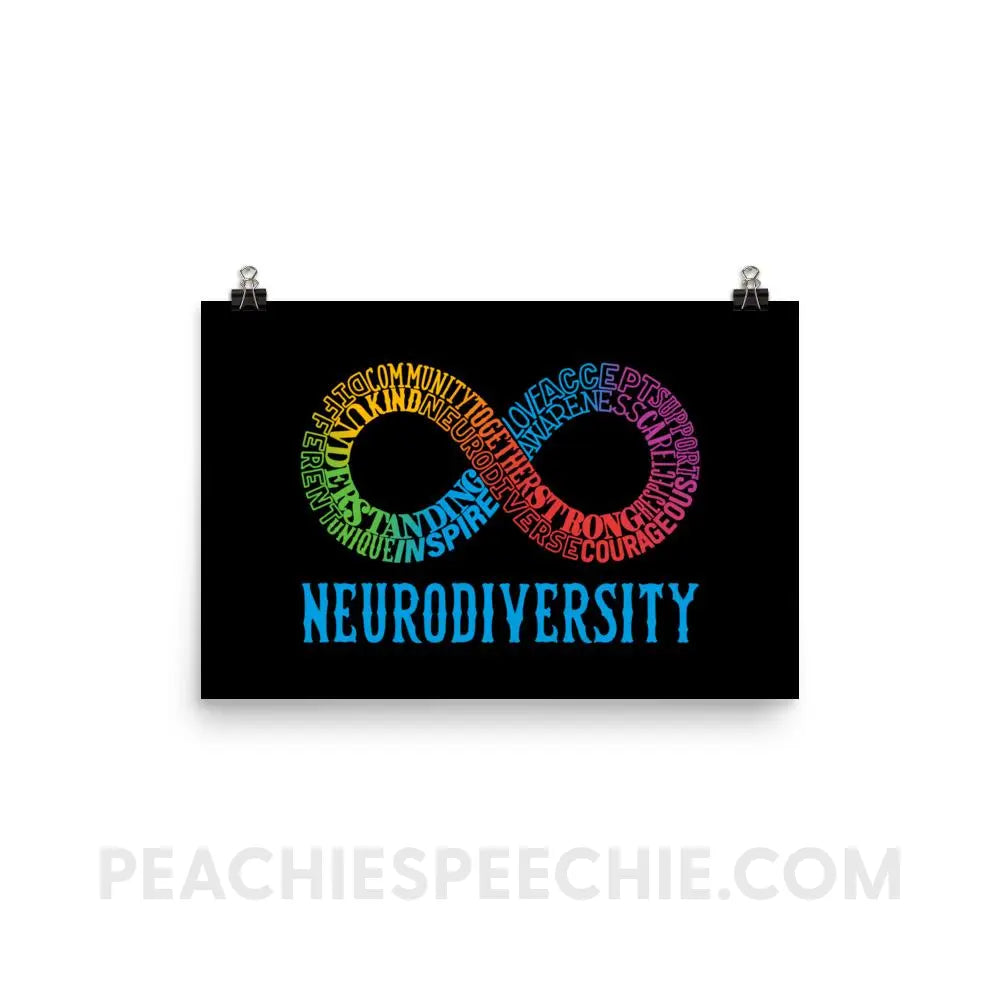 Neurodiversity Poster - 12×18 Posters peachiespeechie.com