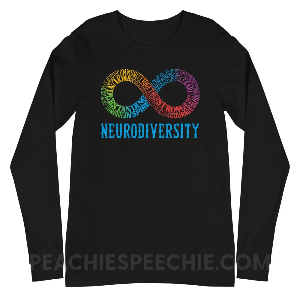Neurodiversity Premium Long Sleeve - Black / S T - Shirts & Tops peachiespeechie.com