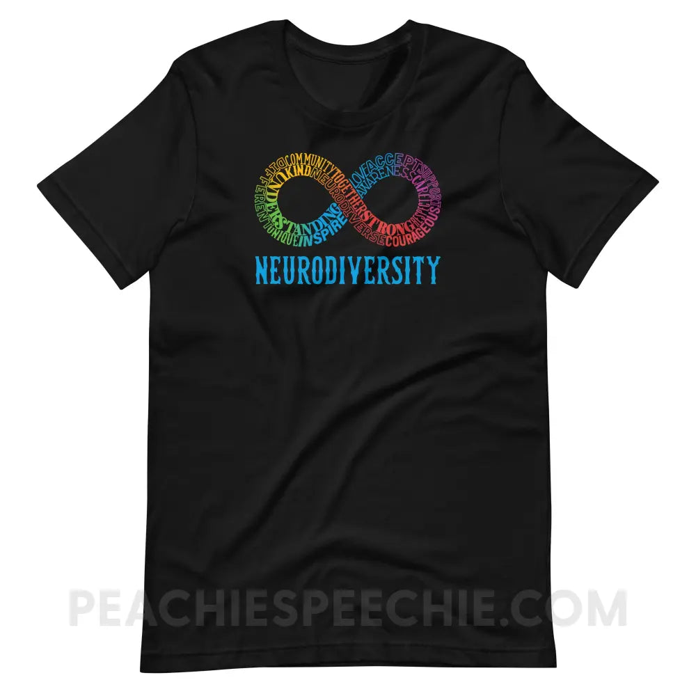 Neurodiversity Premium Soft Tee - Black / S - T-Shirt peachiespeechie.com