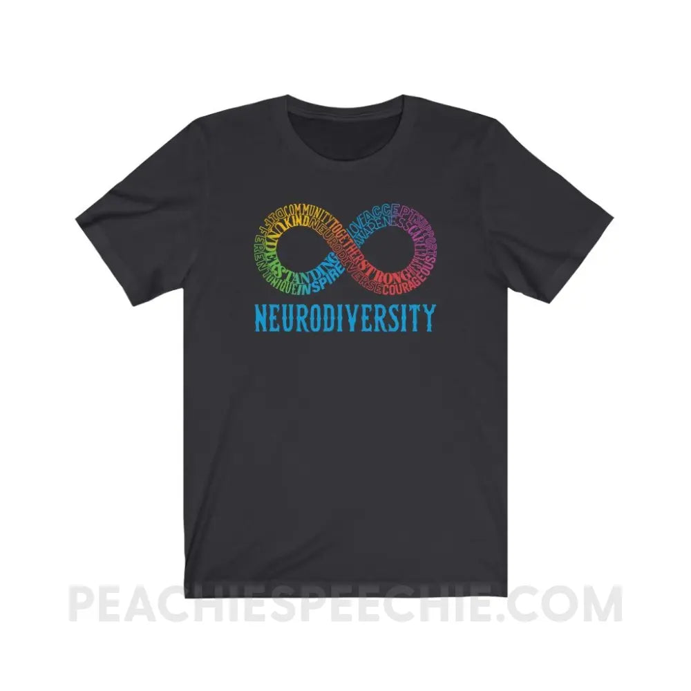 Neurodiversity Premium Soft Tee - Dark Grey / S T - Shirt peachiespeechie.com
