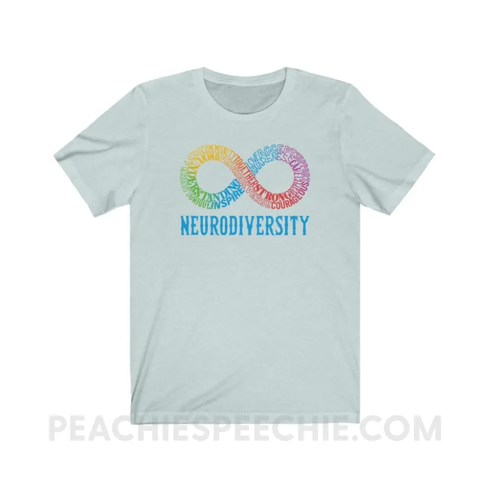 Neurodiversity Premium Soft Tee - Heather Ice Blue / S T - Shirt peachiespeechie.com