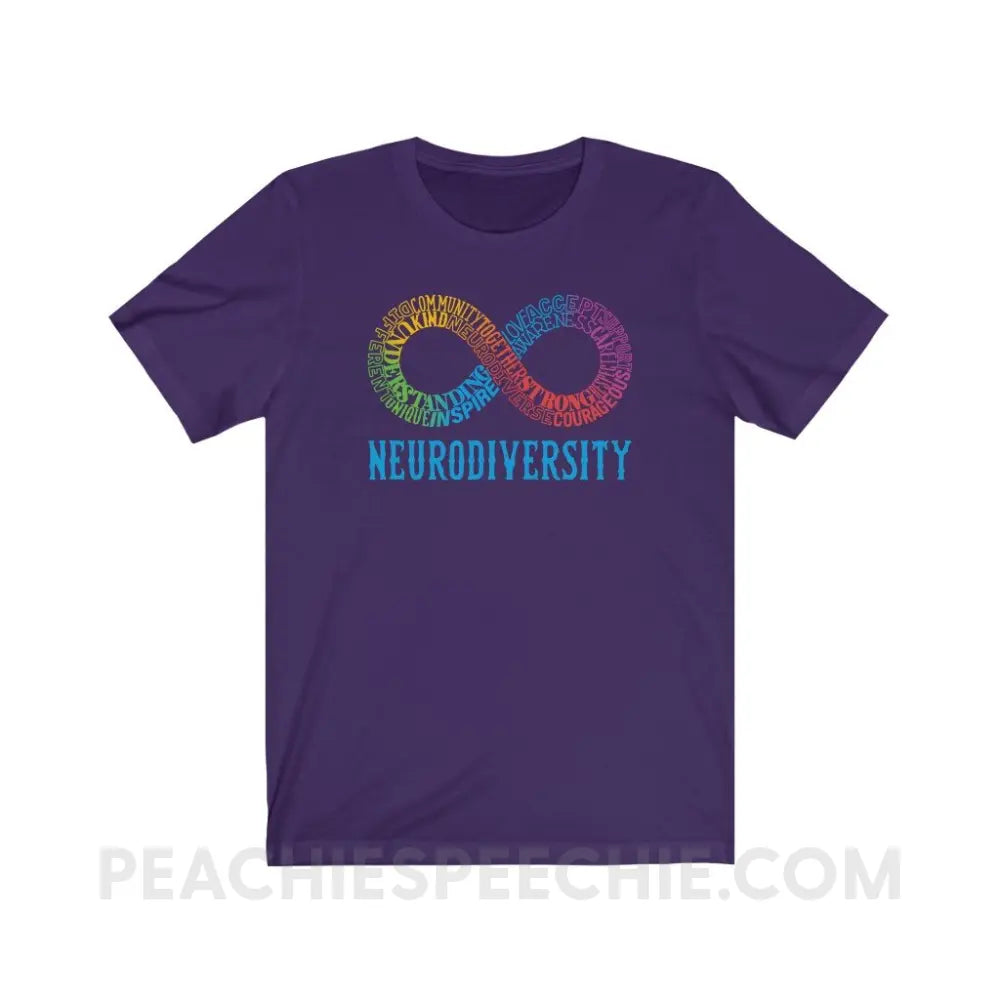 Neurodiversity Premium Soft Tee - Team Purple / S T - Shirt peachiespeechie.com