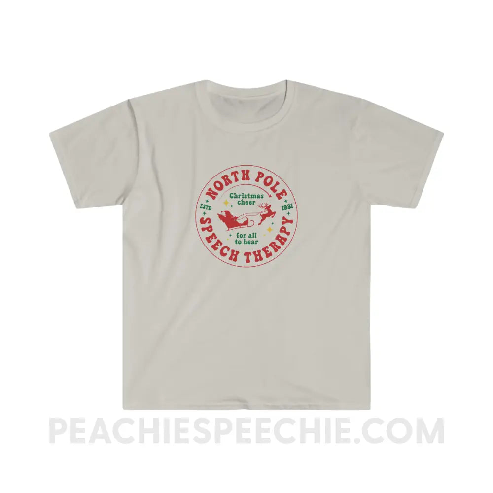 North Pole Speech Therapy Classic Tee - Ice Grey / S - T-Shirt peachiespeechie.com