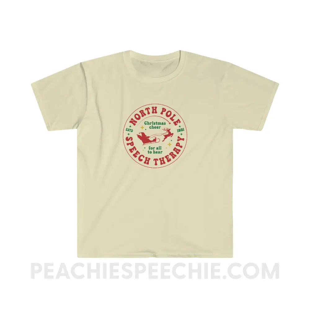 North Pole Speech Therapy Classic Tee - Natural / M - T-Shirt peachiespeechie.com