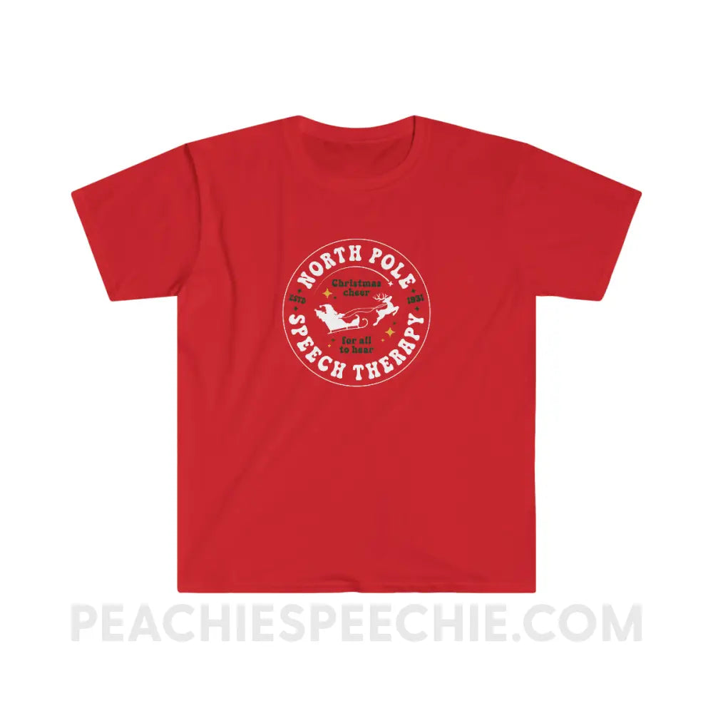 North Pole Speech Therapy Classic Tee - Red / S - T-Shirt peachiespeechie.com