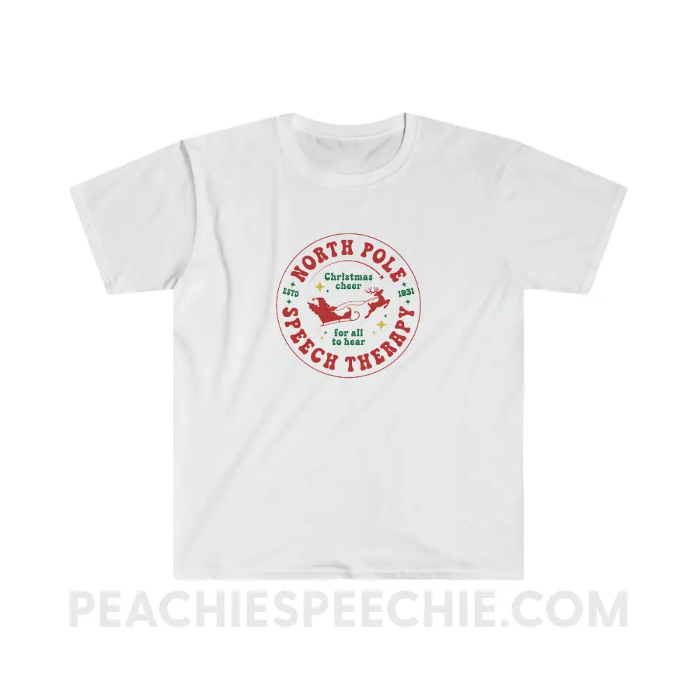 North Pole Speech Therapy Classic Tee - White / S - T-Shirt peachiespeechie.com
