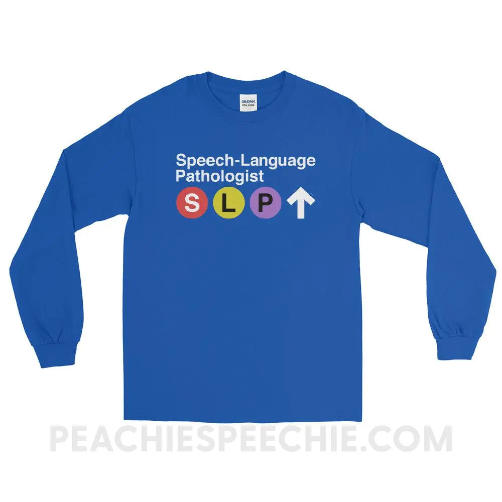 NYC SLP Long Sleeve Tee - Royal / S T - Shirts & Tops peachiespeechie.com