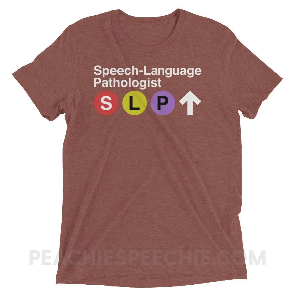 NYC SLP Tri-Blend Tee - Mauve Triblend / XS - T-Shirts & Tops peachiespeechie.com