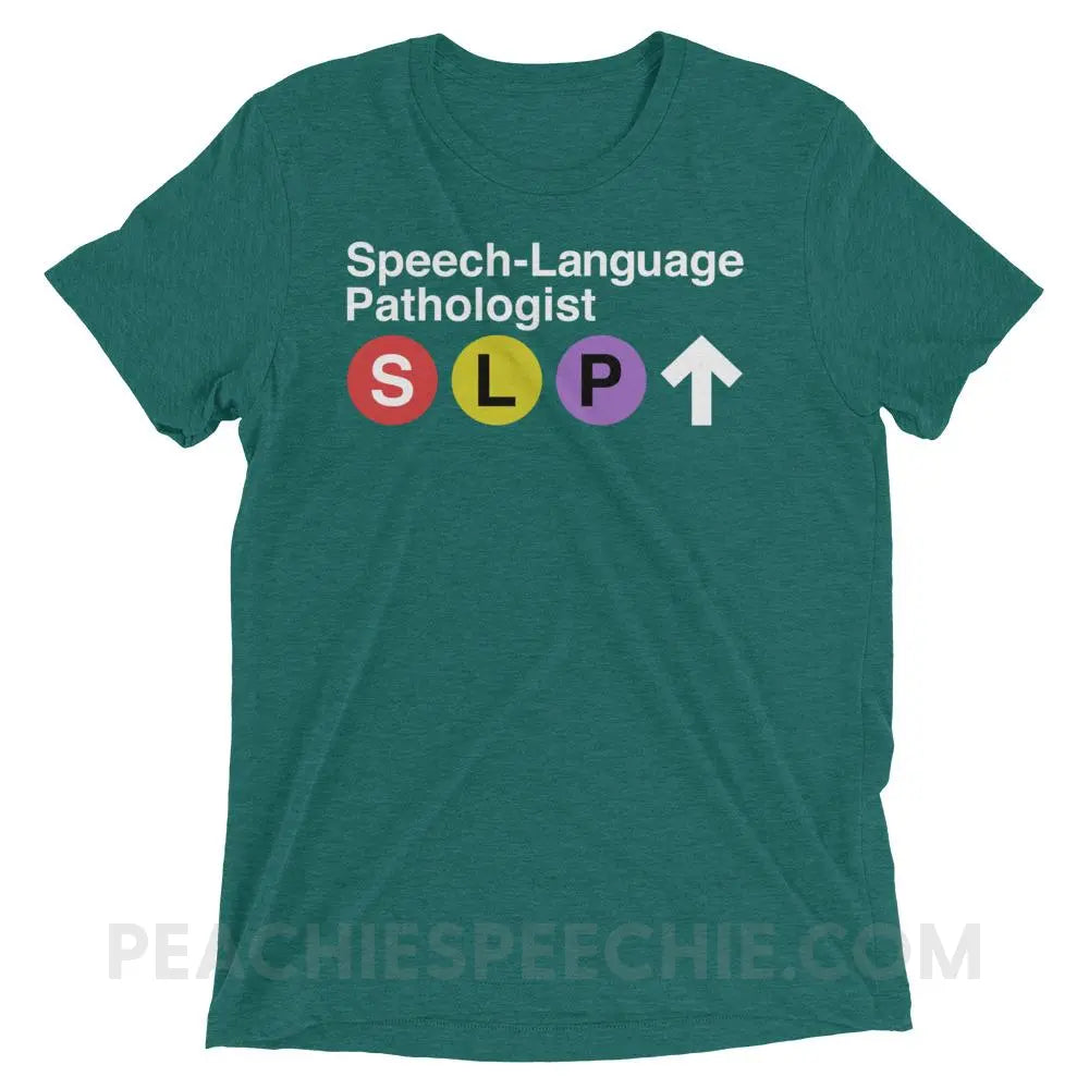 NYC SLP Tri-Blend Tee - Teal Triblend / XS - T-Shirts & Tops peachiespeechie.com