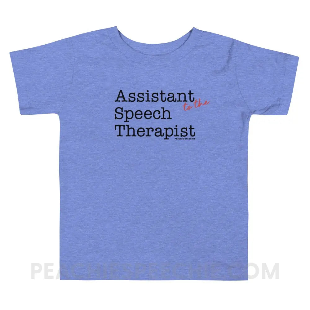 The Office Assistant (to the) Speech Therapist Toddler Shirt - Heather Columbia Blue / 2T - peachiespeechie.com