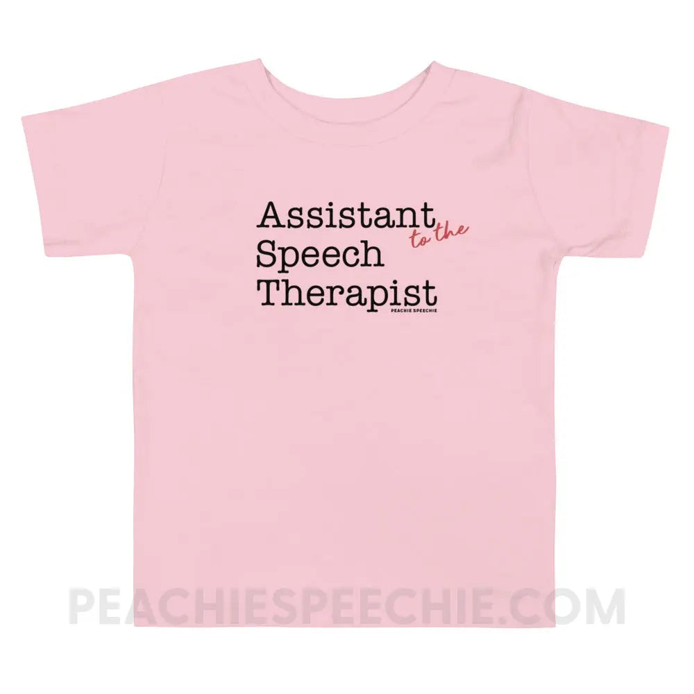 The Office Assistant (to the) Speech Therapist Toddler Shirt - Pink / 2T - peachiespeechie.com