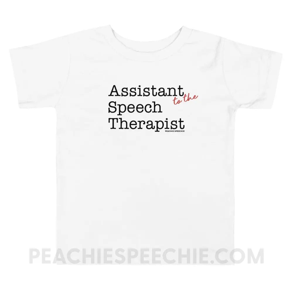 The Office Assistant (to the) Speech Therapist Toddler Shirt - White / 2T - peachiespeechie.com