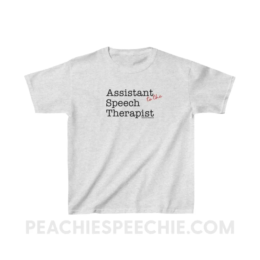 The Office Assistant (to the) Speech Therapist Youth Tee - Ash / XS - Kids clothes peachiespeechie.com