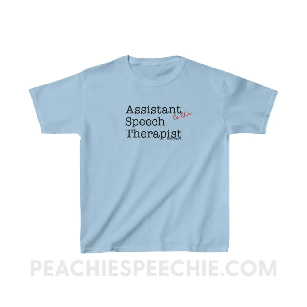 The Office Assistant (to the) Speech Therapist Youth Tee - Light Blue / XS - Kids clothes peachiespeechie.com