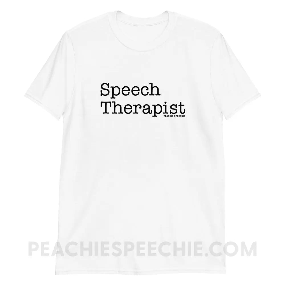 The Office Assistant (to the) Speech Therapist Classic Tee - White / S - peachiespeechie.com