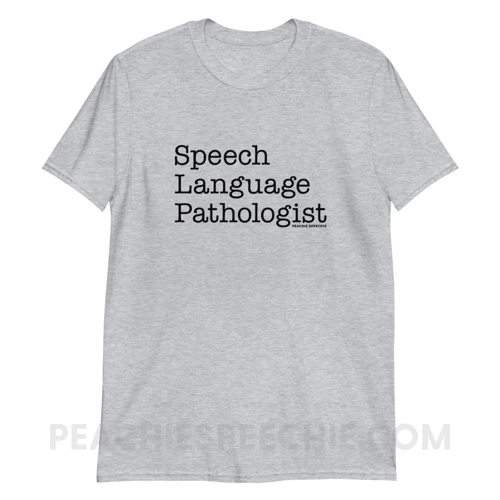 The Office Speech Language Pathologist Classic Tee - Sport Grey / S - peachiespeechie.com