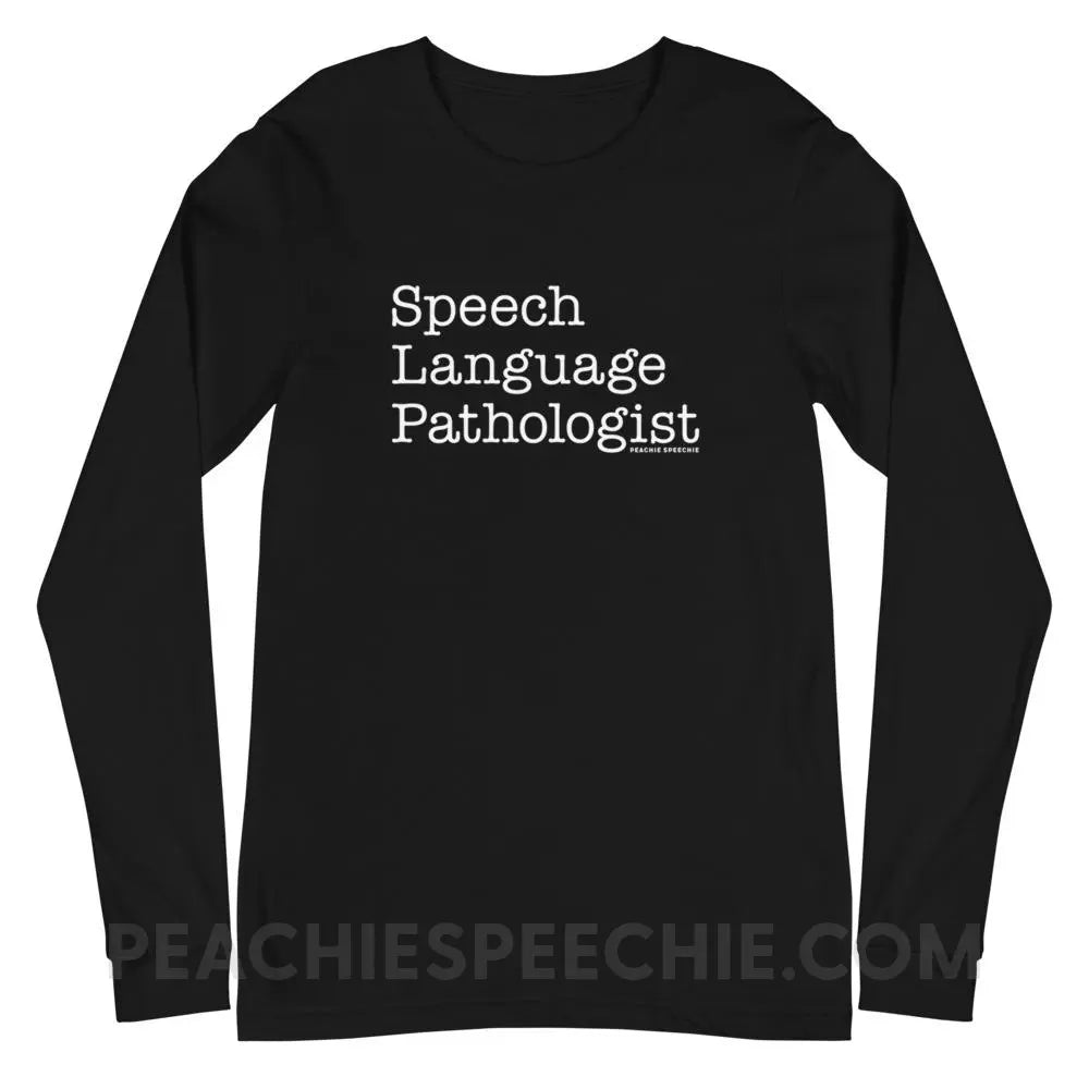 The Office Speech Language Pathologist Premium Long Sleeve - Black / XS - peachiespeechie.com