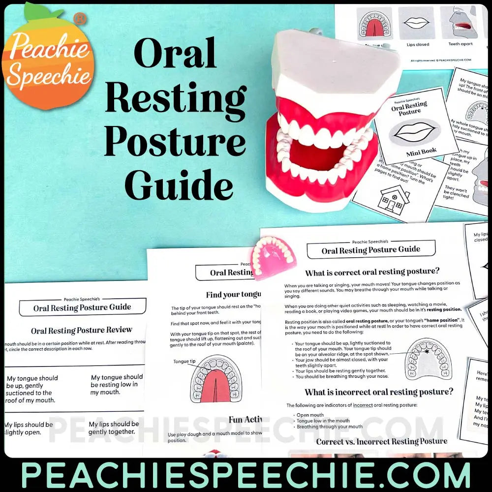 Oral Resting Posture Guide with Instructions, Visuals, and a Video